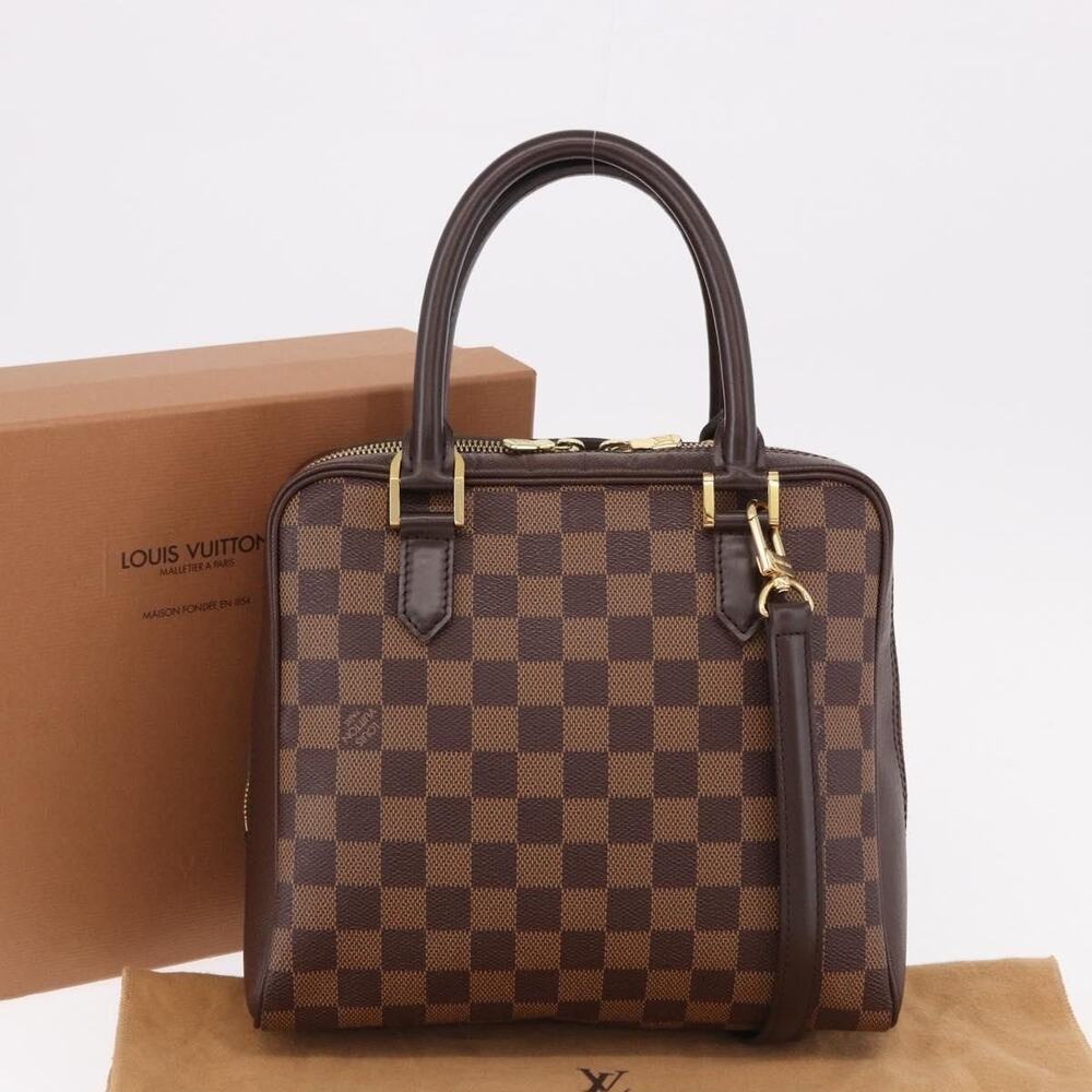 Louis Vuitton Damier Ebene Brera Handbag Brown